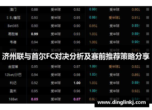 济州联与首尔FC对决分析及赛前推荐策略分享